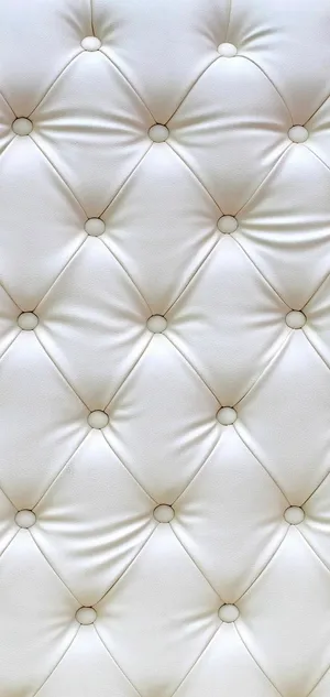 White Tufted Leather Iphone Wallpaper