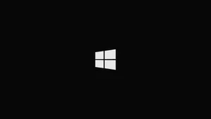 White Windows Logo On Blank Black Wallpaper