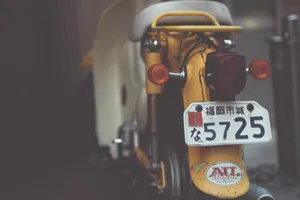 White Yellow Scooter Motorcycle Wallpaper