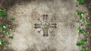 Wiccan Green Leaves Art Wallpaper