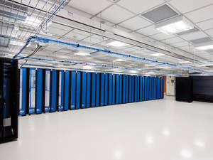 Wide Data Server Room Wallpaper