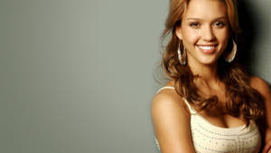 Wide Smile Jessica Alba Wallpaper