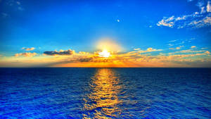 Widescreen West Coast Sunset Wallpaper
