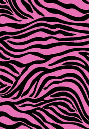 Wildly Colorful - Pink Zebra Pattern Wallpaper