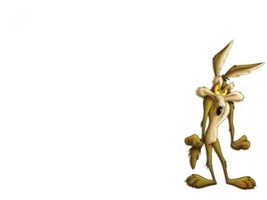 Wile E Coyote Minimalist White Wallpaper