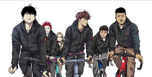Wind Breaker Characters On Bicycle Wallpaper
