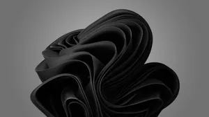 Windows 11 4k Black Wavy Layers Wallpaper