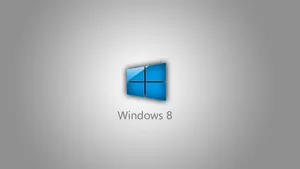 Windows 8 Logo On A White Gradient Background. Wallpaper