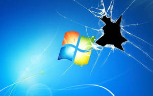 Windows Screen Monitor Hole Wallpaper