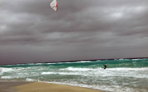 Windsurfing Dark Sky Wallpaper
