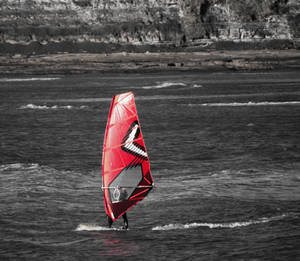 Windsurfing On Jurassic Coast Wallpaper