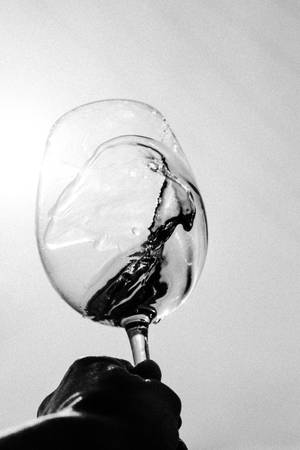 Wine Glass Monochromatic Wallpaper