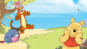 Winnie The Pooh And Friends Sharing A Special Moment Wallpaper