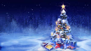 Winter Christmas Bright Star Desktop Wallpaper