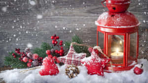 Winter Christmas Decorations Desktop Wallpaper