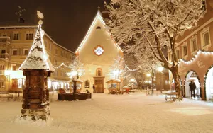 Winter Holiday Desktop Christmas Village In Italy Wallpaper