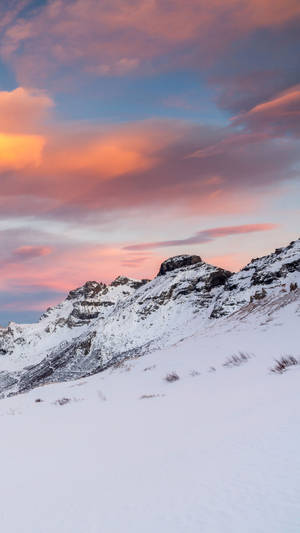 Winter Phone Snowy Mountain Wallpaper