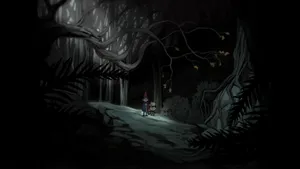 Wirt Greg Dark Gloomy Forest Over The Garden Wall Wallpaper