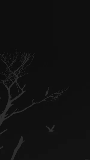 Withered Tree Minimalist Android Wallpaper