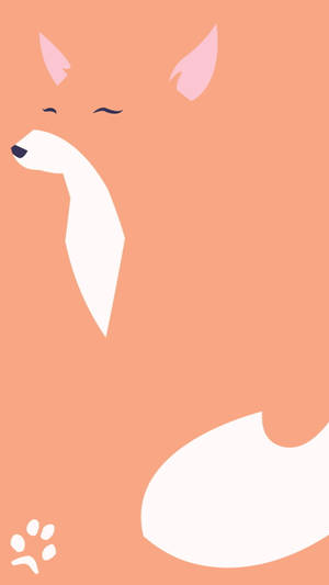 Wolf Paw Print Minimalist Wallpaper