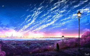 Woman Alone On The Hill Art Wallpaper