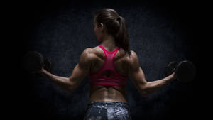 Woman Muscle Exercise Wallpaper