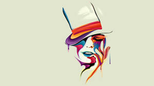 Woman On Hat Art Deco Wallpaper