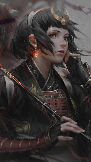 Woman Samurai Art Wallpaper