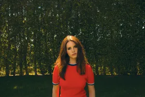 Womanin Red Shirt Outdoors Wallpaper