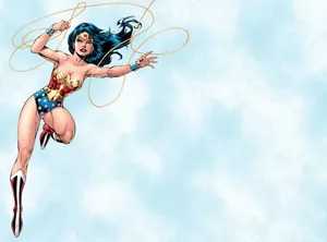 Wonder Woman With Powerful Lasso Wallpaper
