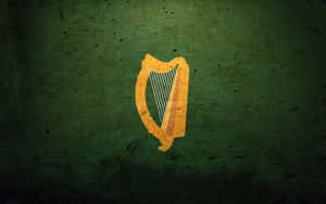 Wooden Celtic Irish Harp Wallpaper