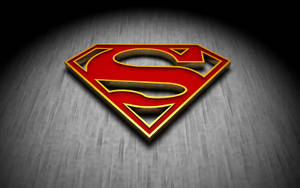 Wooden Embossed Superman Symbol Iphone Wallpaper
