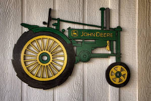 Wooden John Deere Wall Decor Wallpaper