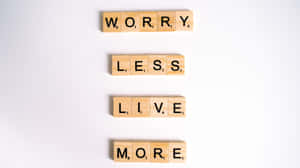 Wooden Scrabble Tiles With Inspirational Quote 4k Monitor Wallpaper