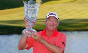 Woody Austin Smiling In Victory Wallpaper