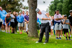 Woody Austin With Fans Wallpaper