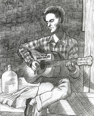 Woody Guthrie Drawing Wallpaper