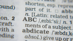 Word Abc In Dictionary Wallpaper