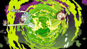 Work On The Go With Your Favorite Rick And Morty Laptop Wallpaper