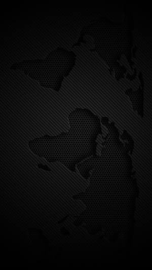 World Map Pure Black Hd Phone Digital Artwork Wallpaper