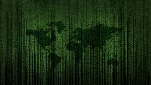 World Matrix Code Map Hacker 4k Wallpaper