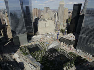 World Trade Center Reconstruction Aerial View Wallpaper