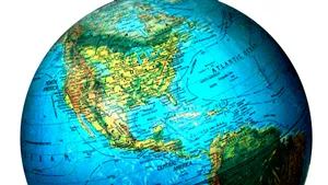 Worlds Largest Oceans On Globe Map Wallpaper