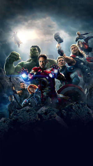 Worm's Eye View Avengers Iphone Wallpaper