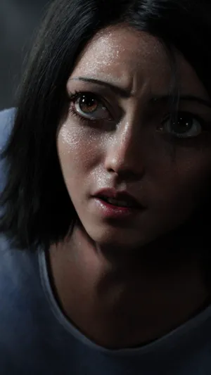 Worried Sweating Alita Wallpaper