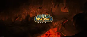 Wow Classic Fiery Logo Wallpaper