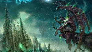 Wraith Of Illidan In The Felwood Temple Wallpaper