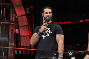 Wrestler Seth Rollins On Wwe Arena Wallpaper