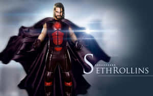 Wrestler Seth Rollins With Black Cape Wallpaper