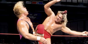 Wrestling Match Action Shot Wallpaper